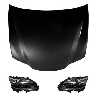 Replace® - 3-Piece Kit (Driver and Passenger Side Headlights, Hood Panel) (Standard Line)