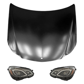 Replace® - 3-Piece Kit (Driver and Passenger Side Headlights, Hood Panel) (Standard Line)