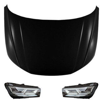 Replace® - 3-Piece Kit (Driver and Passenger Side Headlights, Hood Panel) (Standard Line)