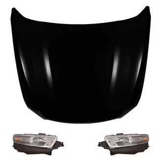 Replace® - 3-Piece Kit (Driver and Passenger Side Headlights, Hood Panel) (Standard Line)