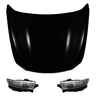 Replace® - 3-Piece Kit (Driver and Passenger Side Headlights, Hood Panel) (Standard Line)