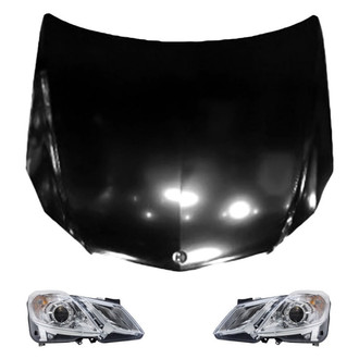 Replace® - 3-Piece Kit (Driver and Passenger Side Headlights, Hood Panel)