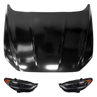 Replace® - 3-Piece Kit (Driver and Passenger Side Headlights, Hood Panel) (Standard Line)