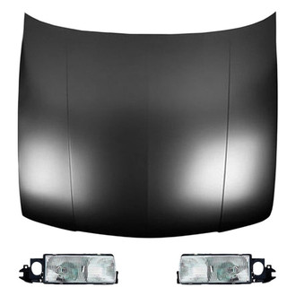 Replace® - 3-Piece Kit (Driver and Passenger Side Headlights, Hood Panel) (Standard Line)