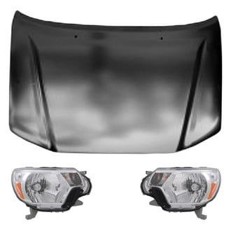 Replace® - 3-Piece Kit (Driver and Passenger Side Headlights, Hood Panel) (Value Line)
