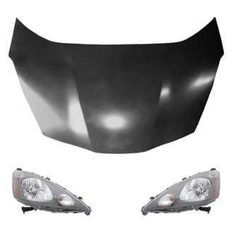 Replace® - 3-Piece Kit (Driver and Passenger Side Headlights, Hood Panel) (Value Line)