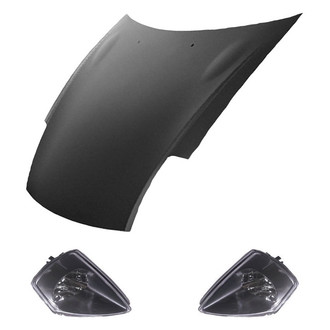 Replace® - 3-Piece Kit (Driver and Passenger Side Headlights, Hood Panel) (Value Line)
