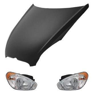 Replace® - 3-Piece Kit (Driver and Passenger Side Headlights, Hood Panel) (Value Line)