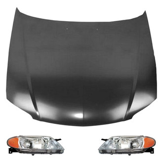 Replace® - 3-Piece Kit (Driver and Passenger Side Headlights, Hood Panel) (Value Line)