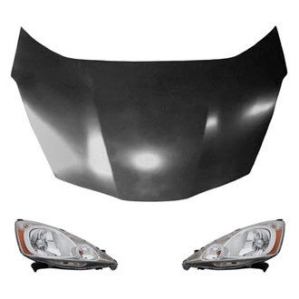 Replace® - 3-Piece Kit (Driver and Passenger Side Headlights, Hood Panel) (Value Line)
