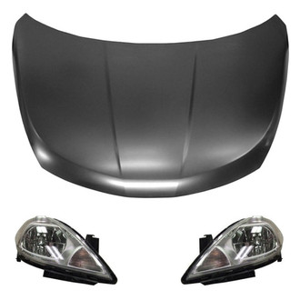Replace® - 3-Piece Kit (Driver and Passenger Side Headlights, Hood Panel) (Value Line)