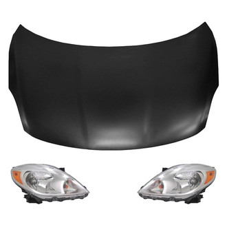 Replace® BNDL-215897 - 3-Piece Kit (Driver and Passenger Side Headlights, Hood Panel) (Value Line)