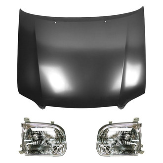 Replace® - 3-Piece Kit (Driver and Passenger Side Headlights, Hood Panel) (Value Line)