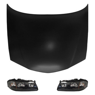 Replace® - 3-Piece Kit (Driver and Passenger Side Headlights, Hood Panel) (Value Line)