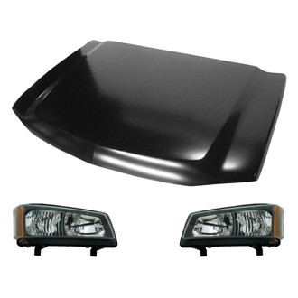 Replace® - 3-Piece Kit (Driver and Passenger Side Headlights, Hood Panel) (Value Line)