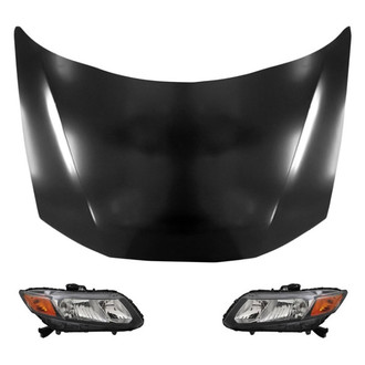 Replace® - 3-Piece Kit (Driver and Passenger Side Headlights, Hood Panel) (Value Line)
