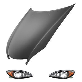 Replace® - 3-Piece Kit (Driver and Passenger Side Headlights, Hood Panel) (Value Line)