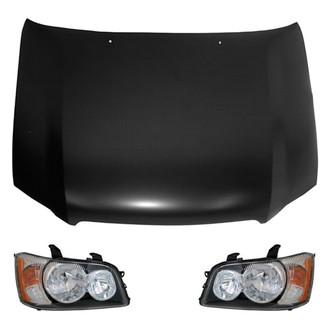 Replace® - 3-Piece Kit (Driver and Passenger Side Headlights, Hood Panel) (Value Line)
