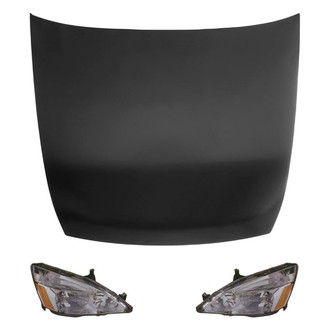 Replace® - 3-Piece Kit (Driver and Passenger Side Headlights, Hood Panel) (Value Line)