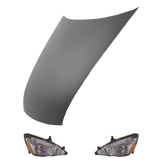 Replace® - 3-Piece Kit (Driver and Passenger Side Headlights, Hood Panel) (Value Line)