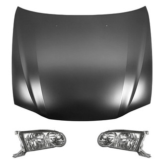 Replace® - 3-Piece Kit (Driver and Passenger Side Headlights, Hood Panel) (Value Line)