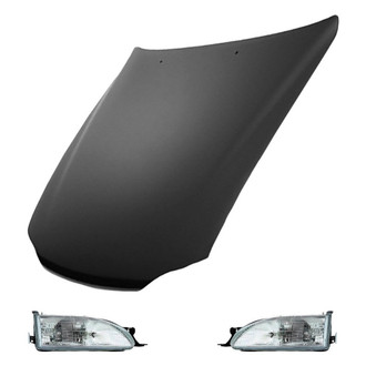 Replace® - 3-Piece Kit (Driver and Passenger Side Headlights, Hood Panel) (Value Line)