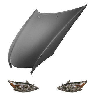 Replace® BNDL-215953 - 3-Piece Kit (Driver and Passenger Side Headlights, Hood Panel) (Value Line)