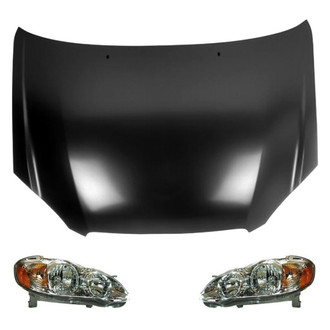 Replace® - 3-Piece Kit (Driver and Passenger Side Headlights, Hood Panel) (Value Line)