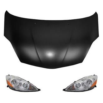 Replace® - 3-Piece Kit (Driver and Passenger Side Headlights, Hood Panel) (Value Line)