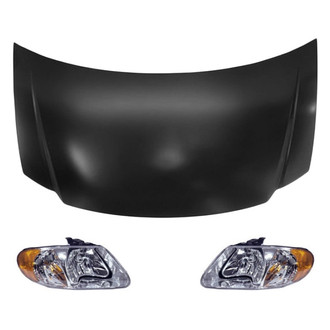 Replace® - 3-Piece Kit (Driver and Passenger Side Headlights, Hood Panel) (Value Line)