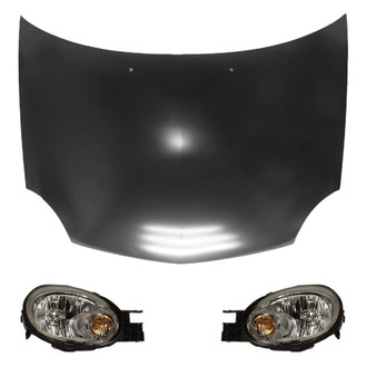 Replace® - 3-Piece Kit (Driver and Passenger Side Headlights, Hood Panel) (Value Line)