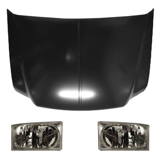 Replace® - 3-Piece Kit (Driver and Passenger Side Headlights, Hood Panel) (Value Line)