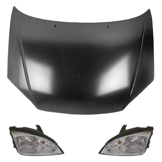 Replace® - 3-Piece Kit (Driver and Passenger Side Headlights, Hood Panel) (Value Line)