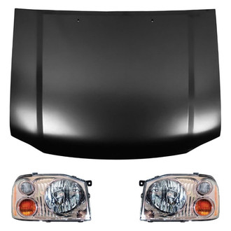 Replace® - 3-Piece Kit (Driver and Passenger Side Headlights, Hood Panel) (Value Line)
