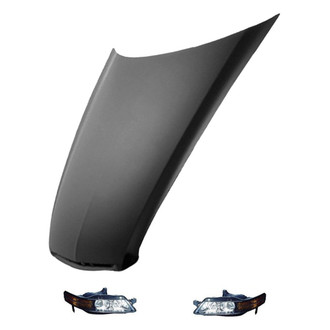 Replace® - 3-Piece Kit (Driver and Passenger Side Headlights, Hood Panel) (Value Line)