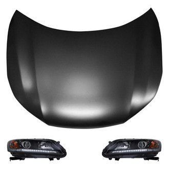 Replace® - 3-Piece Kit (Driver and Passenger Side Headlights, Hood Panel) (Value Line)