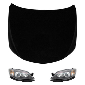 Replace® - 3-Piece Kit (Driver and Passenger Side Headlights, Hood Panel) (Value Line)