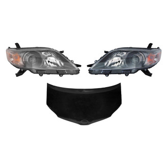 Replace® - 3-Piece Kit (Driver and Passenger Side Headlights, Hood Panel) (Value Line)