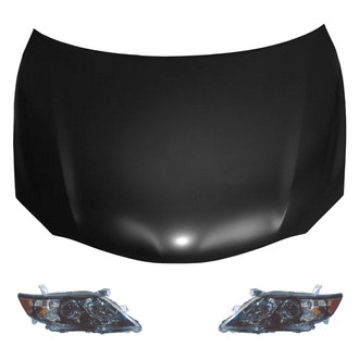 Replace® - 3-Piece Kit (Driver and Passenger Side Headlights, Hood Panel) (Value Line)