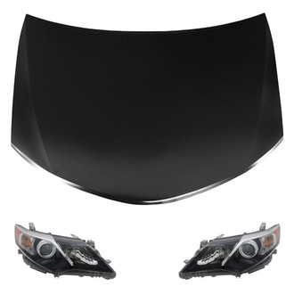Replace® - 3-Piece Kit (Driver and Passenger Side Headlights, Hood Panel) (Value Line)