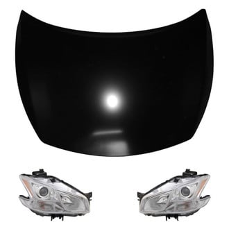 Replace® - 3-Piece Kit (Driver and Passenger Side Headlights, Hood Panel) (Value Line)