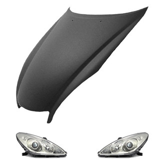 Replace® BNDL-216000 - 3-Piece Kit (Driver and Passenger Side Headlights, Hood Panel) (Value Line)