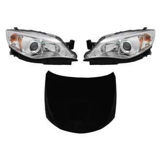 Replace® - 3-Piece Kit (Driver and Passenger Side Headlights, Hood Panel) (Value Line)