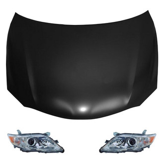 Replace® - 3-Piece Kit (Driver and Passenger Side Headlights, Hood Panel) (Value Line)