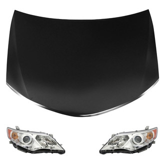 Replace® - 3-Piece Kit (Driver and Passenger Side Headlights, Hood Panel) (Value Line)