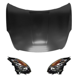 Replace® - 3-Piece Kit (Driver and Passenger Side Headlights, Hood Panel) (Value Line)