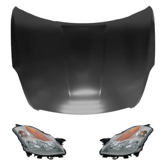 Replace® - 3-Piece Kit (Driver and Passenger Side Headlights, Hood Panel) (Value Line)