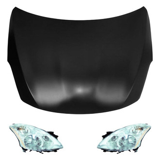 Replace® - 3-Piece Kit (Driver and Passenger Side Headlights, Hood Panel) (Value Line)