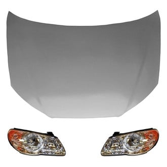 Replace® - 3-Piece Kit (Driver and Passenger Side Headlights, Hood Panel) (Value Line)