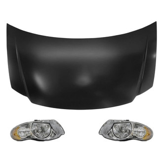 Replace® - 3-Piece Kit (Driver and Passenger Side Headlights, Hood Panel) (Value Line)